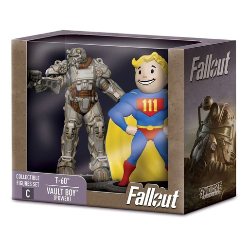 [SDC02314] Fallout Collectible Figures Set T-60 & Vault Boy (Power)