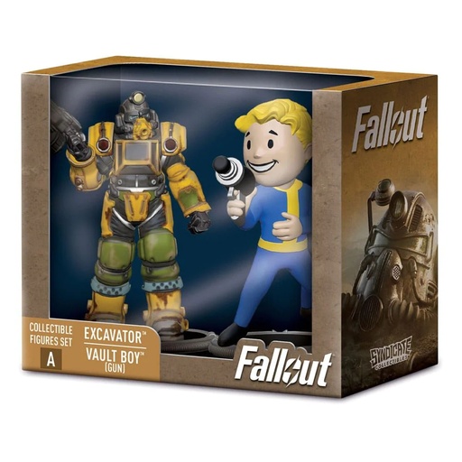 [SDC02316] Fallout Collectible Figures Set Excavator & Vault Boy (Gun)